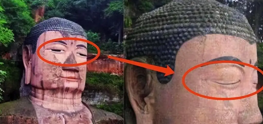 乐山大佛4次闭眼，为什么一个石雕像也会有动作？...